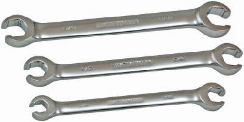 Master Mechanic 699850 SAE Flare Nut Wrench Set, Matte Finish, 3-Piece