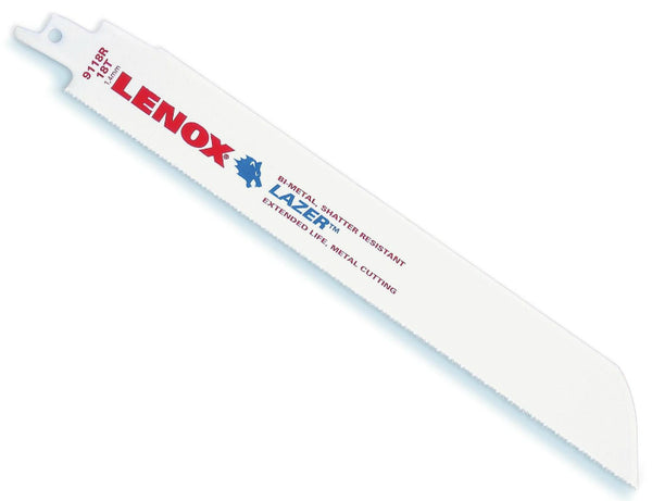 Lenox® 24907T9118R Lazer® Bi-Metal Reciprocating Saw Blades, 18 TPI, 9", 2-Pack
