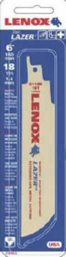 Lenox® 24910T12114R Lazer® Bi-Metal Reciprocating Saw Blades, 14 TPI, 12", 2-Pk
