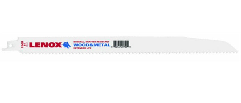 Lenox® 22755OSB156R Wood Bi-Metal Reciprocating Saw Blade, 6 TPI, 12"