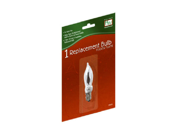 Holiday Wonderland 1081-88 Christmas C7 Flicker-Flame Replacement Candle Bulb