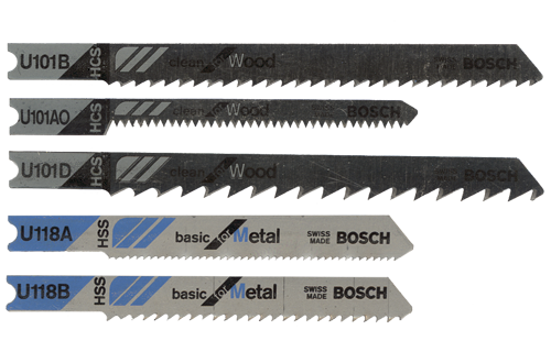 Bosch U502A5 U-shank Jig Saw Blade Set for Wood and Metal
