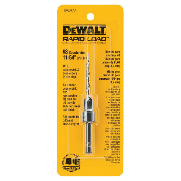 DeWalt® DW2568 Countersink with Drill Bit, #8, 11/64"
