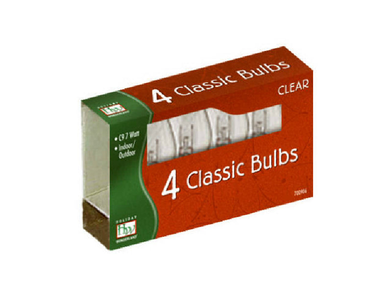 Holiday Wonderland 1094C-88 Xmas C9 Intermediate Replacement Bulb, Clear