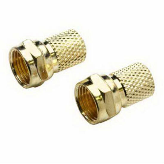 RCA VH59N Coaxial F Twist On End Connector, 2-Pack