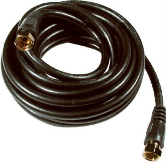 RCA VH612N RG6-Coaxial Cable with F Connectors, Black, 12'