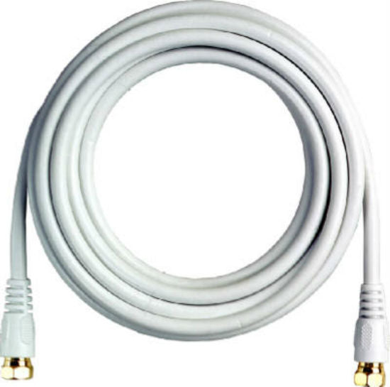 RCA VH612WHN RG6-Coaxial Cable with F Connectors, White, 12'