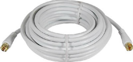 RCA VH625WHN RG6-Coaxial Cable with F Connectors, White, 25'