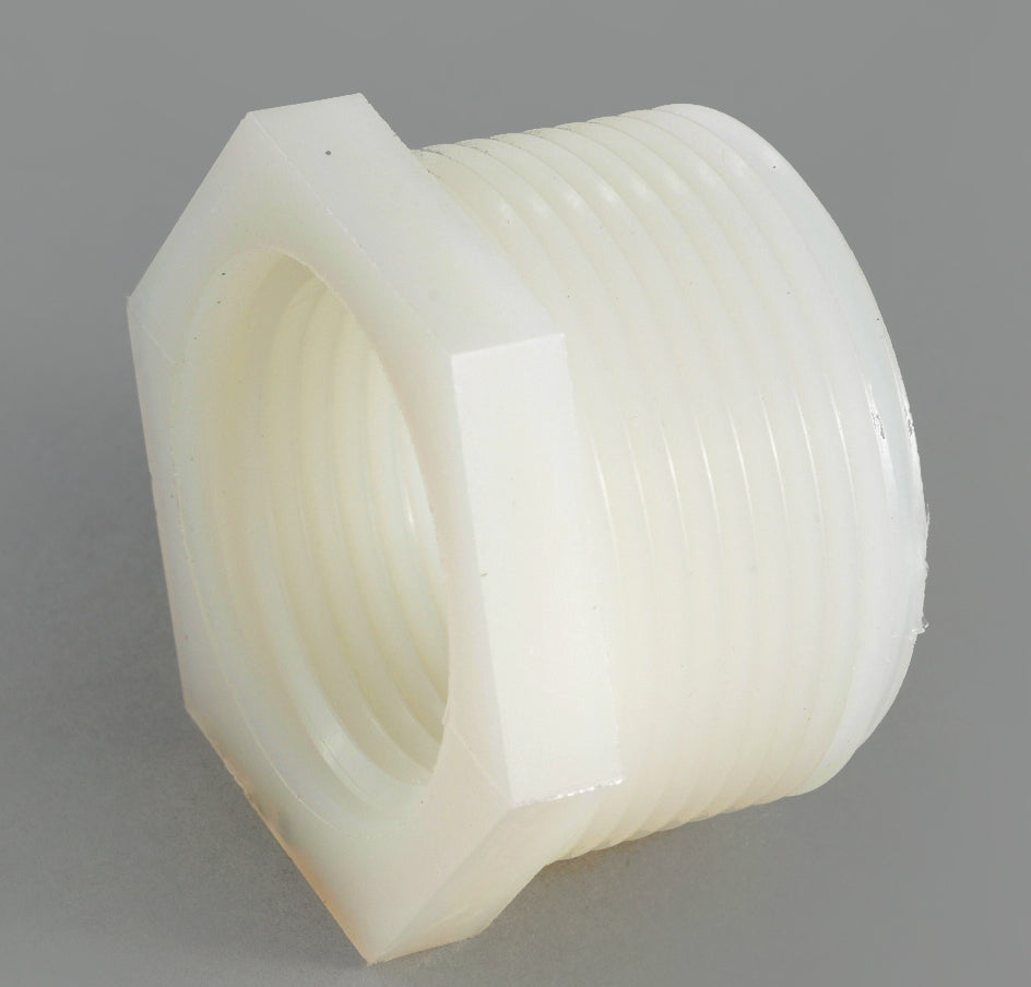 Anderson Metals 53610-0604 Nylon Hex Bushing, 3/8" MPT x 1/4" FPT