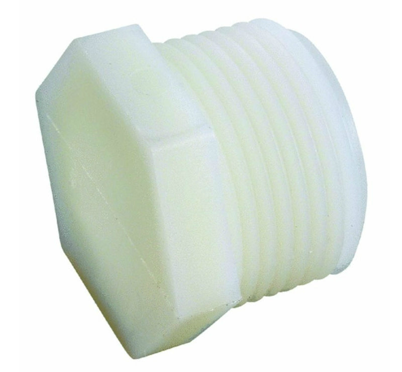 Anderson Metals 53621-12 Nylon Hex Head Pipe Plug, 3/4" MPT