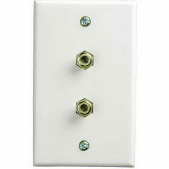 RCA VH128N Duplex Coaxial Wall Plate, White