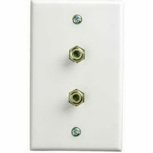 RCA VH128N Duplex Coaxial Wall Plate, White