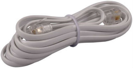 RCA TP210WHN Phone Line Cord with Connectors, White Color, 7'