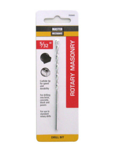 Master Mechanic 702645 Rotary Masonry Drill Bit, 5/32" x 4"