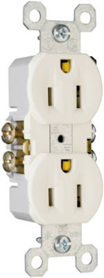 Pass & Seymour 3232LATU Standard Duplex Outlet, 2 Pole, Light Almond