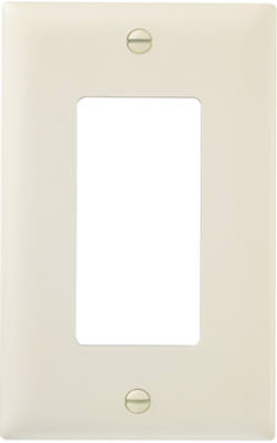 Pass & Seymour Trademaster Wall Plate, 1 Gang, Light Almond