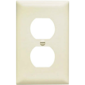 Pass & Seymour TP8LACC100 1-Gang 1-Duplex Outlet Nylon Wall Plate, Almond