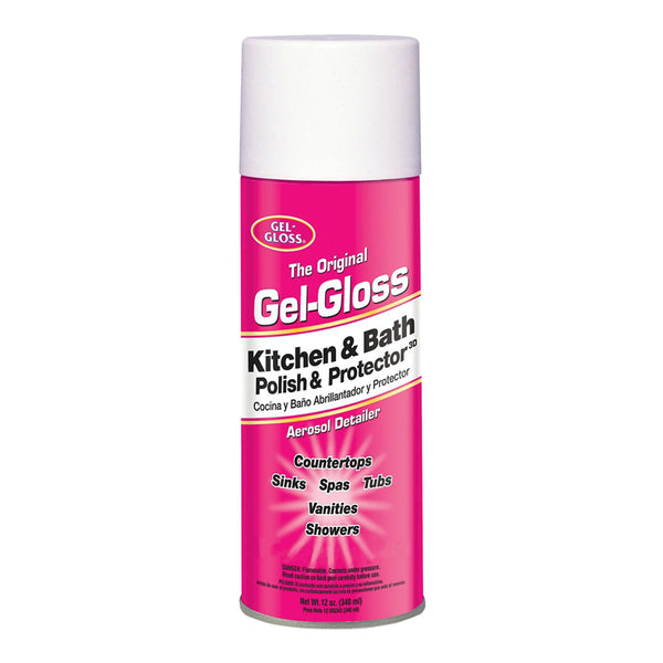 Gel Gloss GA-12 One Step Cleaner & Polish, 12 Oz