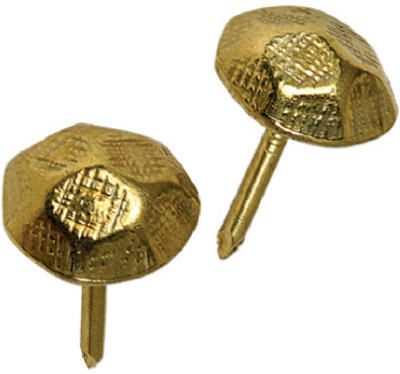 Hillman Fasteners 122691 Upholstery Nail, Brass, 25 Pack
