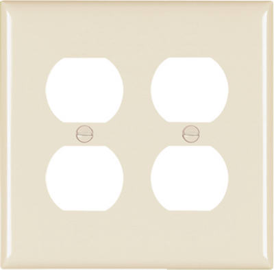 Pass & Seymour TradeMaster Duplex Receptacle, 2 Gang, Light Almond