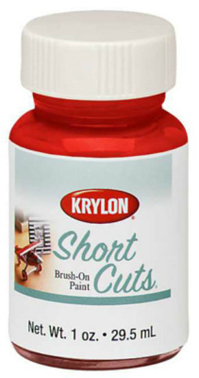 Krylon® SCB005 Short Cuts® Brush On Enamel Paint, 1 Oz, Gloss Red Pepper