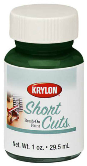 Krylon SCB019 Short Cuts Brush On Enamel Paint, 1 Oz, Gloss Hunter Green
