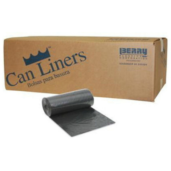 Berry Plastics™ 625121 Big City® LLDPE Can Liner, Black, 96-Gal, 52"x75", 50-Ct