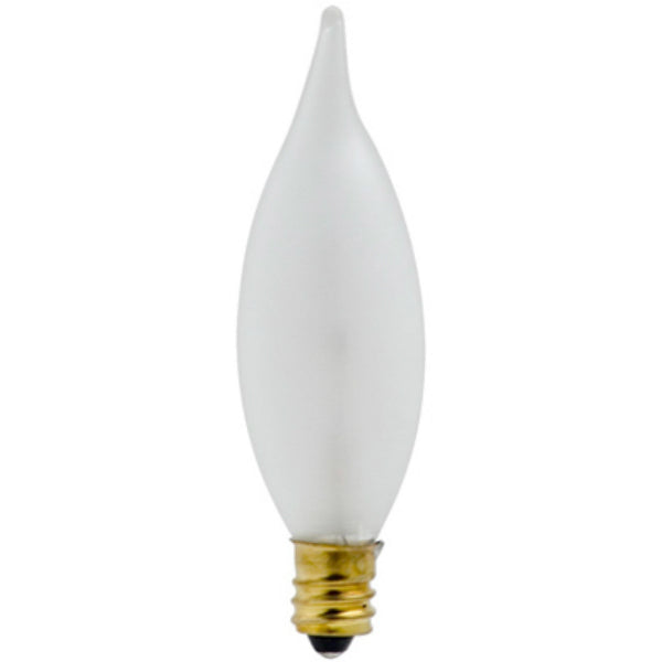 Westpointe 70871 Candelabra Base Frosted Chandelier Bent Tip Bulb, 25W, 2-Pack