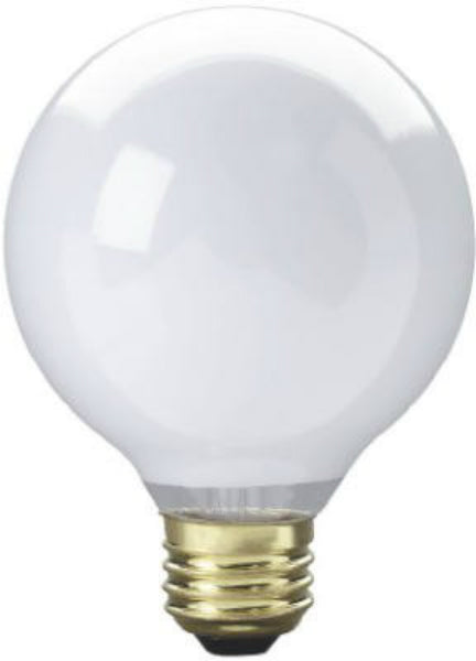 Westpointe 70879 Standard Base G25 Vanity Globe Light Bulb, White, 25W