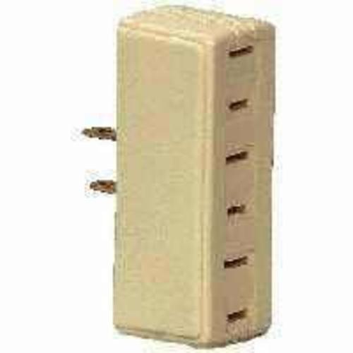 Cooper Wiring BP1747V Three Outlet 2 Wire Tap/Adapter, Ivory