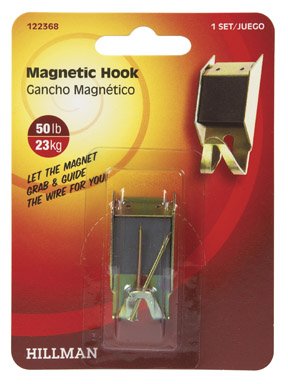 Hillman 122368 ProQuick Magnetic Picture Hanger, Brass Plated, Holds 50 Lb