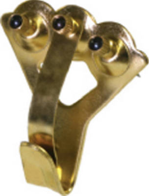 Hillman 122390 Three Nail Elite Safety Picture Hanger, Brass Plated , 75 Lb