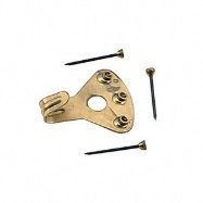 Hillman 122390 Three Nail Elite Safety Picture Hanger, Brass Plated , 75 Lb