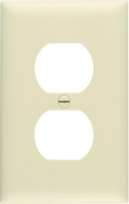 Pass & Seymour Duplex Wall Plate, 1 Gang, Ivory