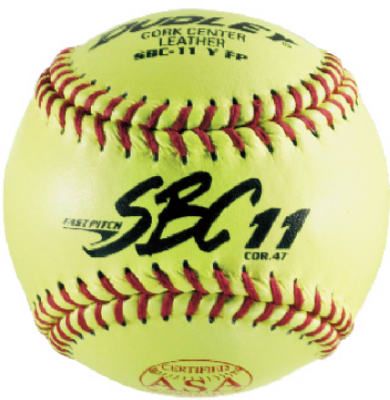Dudley 4Y-611P SBC 11 ASA Fast Pitch Leather Softball, .47 COR, 11"