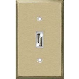 Pass & Seymour Smooth Wall Plate, 1 Gang, 1 Toggle, Ivory