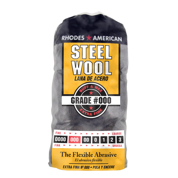 Rhodes American 10121000 Extra Fine Steel Wool Pads, Grade #000, 12-Pack