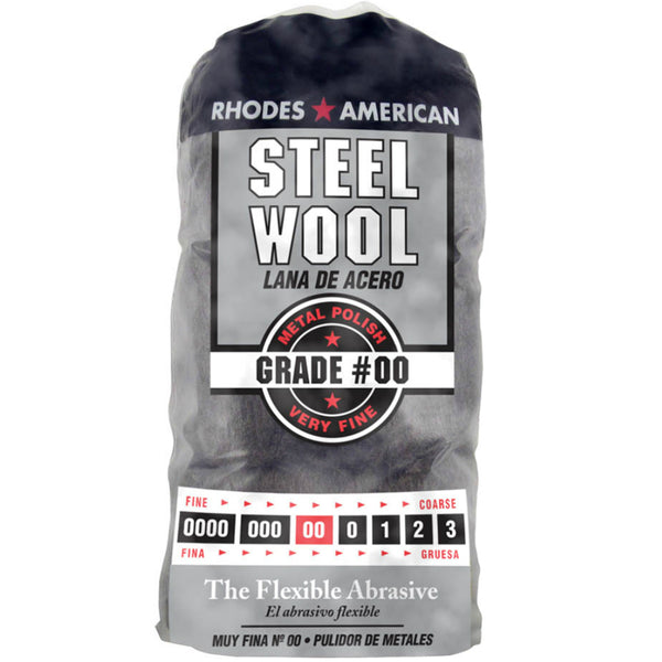 Rhodes American 10121100 Very Fine Steel Wool Pads, Grade #00, 12-Pack