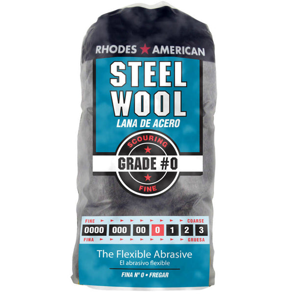 Rhodes American 10121110 Fine Steel Wool Pads for Between Coats, Grade #0, 12 Pk