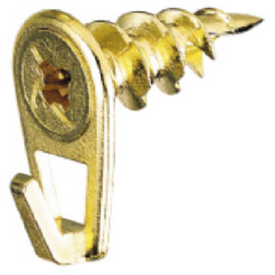 Hillman 122403 Wall Driller Picture Hooks, Small, Brass, 2 Count