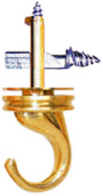 Hillman 122416 Swivel Ceiling Driller Hook, Brass