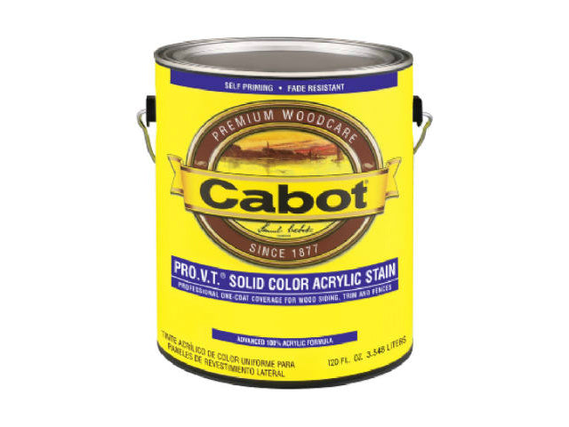 Cabot® 0807-05 Solid Color 100% Acrylic Siding Stain, Deep Base, 1 Qt