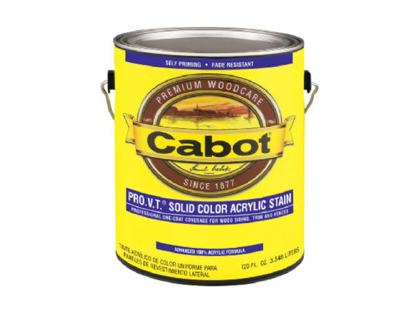Cabot® 0812-08 Solid Color 100% Acrylic Siding Stain, PRO.V.T, 5 Gallon, Ultra White