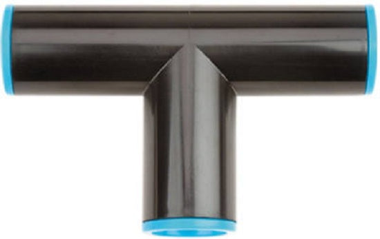 Raindrip 349G00UB Compression Tee with Blue Rings, 0.710"