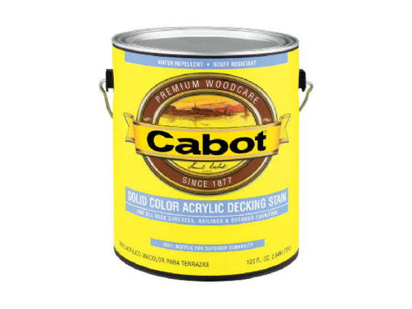 Cabot® 1807-05 Solid Color 100% Acrylic Decking Stains, 1 Qt, Deep Base