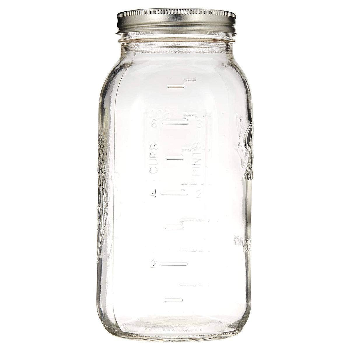 Ball 68100 Wide Mouth Glass Preserving Canning Mason Jars, 1/2-Gallon, 6-Count