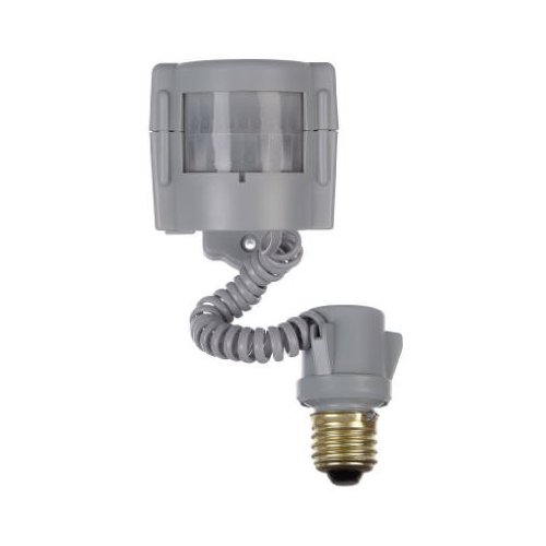 Carlon Motion Activated Wireless Light Socket Adapter, Gray