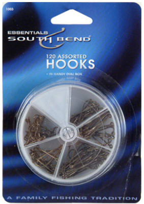 South Bend® 1003 Snelled Bait Hook Assortment, Brass, 120-Piece