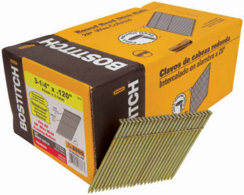 Bostitch S6DGAL-FH Full Round Head Stick Framing Nails, Galvanized, 2", 2,000-Ct