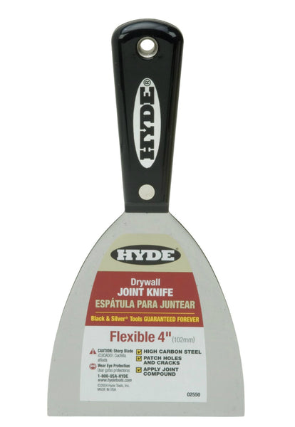 Hyde 02550 Flexible Black & Silver Joint Knife, 4"